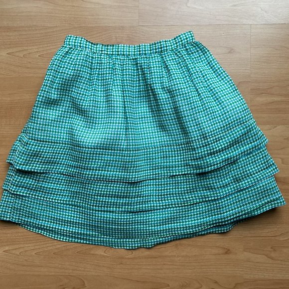 EUC Girls' Crewcuts Green ruffle Skirt 6/7 - Picture 2 of 3